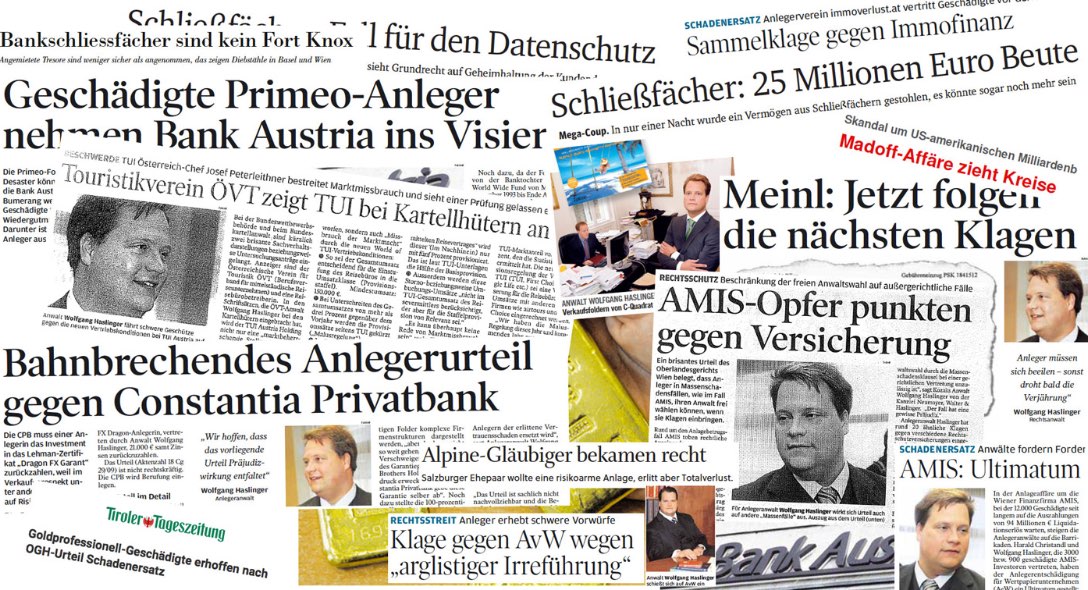 Zeitungsartikel über Rechtanwalt Dr. Haslinger